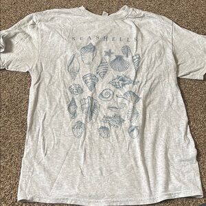 Gray Seashells Graphic Tee